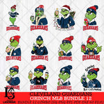 Cleveland Guardians Grinch MLB Bundle 12 SVG Eps Dxf Png File, Digital Download, Instant Download