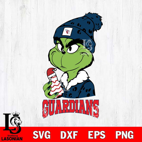 Cleveland Guardians Grinch Tree Cake Svg Eps Dxf Png File, Digital Download, Instant Download