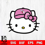 Cleveland Guardians Hello Kitty Pink Baseball 6 Svg Eps Dxf Png File, MLB svg, Digital Download, Instant Download