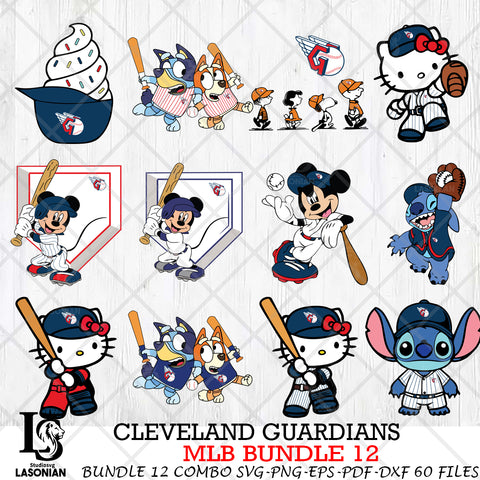 Cleveland Guardians MLB Bundle 12 Svg Eps Dxf Png File, Digital Download, Instant Download