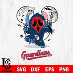 Cleveland Guardians Stitch Ghost Face Halloween 2 Svg Eps Dxf Png File, Digital Download, Instant Download