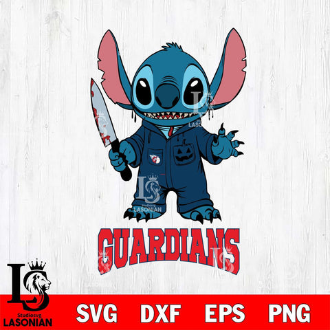 Cleveland Guardians Stitch Horror 2 Svg Eps Dxf Png File, MLB svg, Digital Download, Instant Download