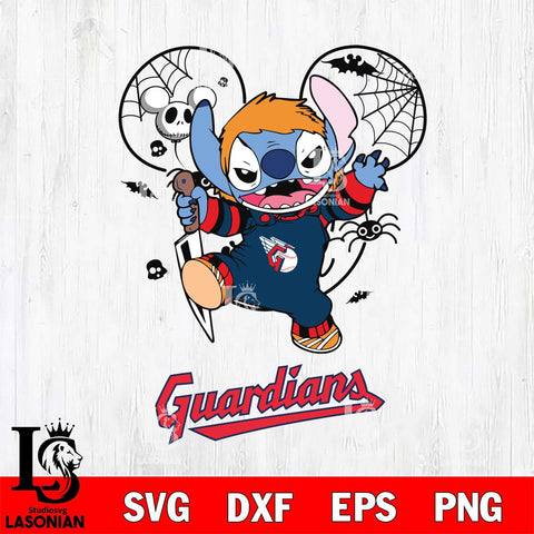 Cleveland Guardians Stitch Michael Halloween Svg Eps Dxf Png File, Digital Download, Instant Download