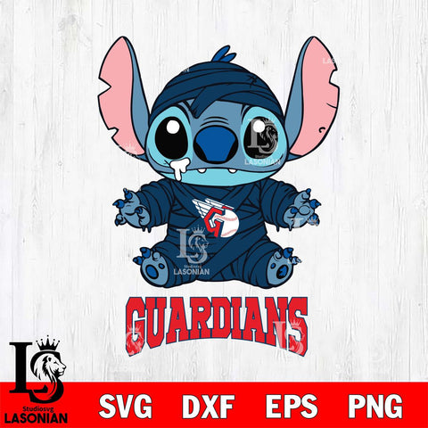 Cleveland Guardians Stitch Mummy Svg Eps Dxf Png File, MLB svg, Digital Download, Instant Download