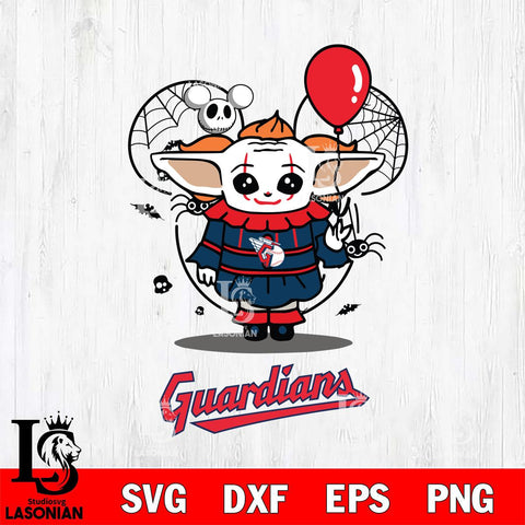 Cleveland Guardians Stitch Pennywise Halloween Svg Eps Dxf Png File, Digital Download, Instant Download