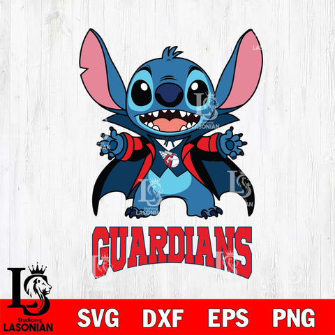 Cleveland Guardians Stitch Vampire halloween Svg Eps Dxf Png File, MLB svg, Digital Download, Instant Download