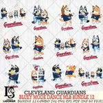 Cleveland Guardians  Bluey Dance MLB Bundle 12 SVG Eps Dxf Png File, Digital Download, Instant Download