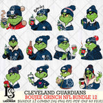 Cleveland Guardians  Boujee Grinch MLB Bundle 12 SVG Eps Dxf Png File, Digital Download, Instant Download