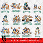 Coastal Carolina Chanticleers Bluey & Bingo Bundle 12 SVG Svg Eps Dxf Png File, Bundle NCAA svg, Digital Download, Instant Download