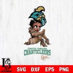 Coastal Carolina Chanticleers Beauty Black Fan Girl Football, Svg Eps Dxf Png File, Digital Download