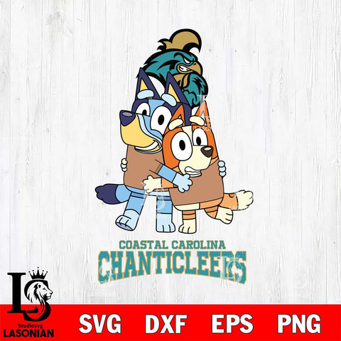 Coastal Carolina Chanticleers Bluey & Bingo 3 Svg Eps Dxf Png File, NCAA svg, Digital Download, Instant Download