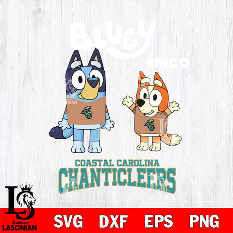 Coastal Carolina Chanticleers Bluey & Bingo 4 Svg Eps Dxf Png File, NCAA svg, Digital Download, Instant Download