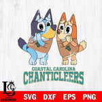 Coastal Carolina Chanticleers Bluey & Bingo 5 Svg Eps Dxf Png File, NCAA svg, Digital Download, Instant Download