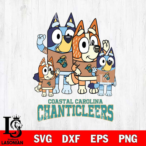 Coastal Carolina Chanticleers Bluey & Bingo 7 Svg Eps Dxf Png File, NCAA svg, Digital Download, Instant Download