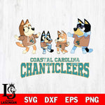 Coastal Carolina Chanticleers Bluey Dance Squats Svg Eps Dxf Png File, Digital Download, Instant Download