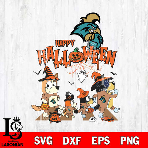 Coastal Carolina Chanticleers Bluey Halloween Family Svg Eps Dxf Png File, Digital Download, Instant Download