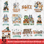 Coastal Carolina Chanticleers Bluey Halloween NCAA 12 SVG Eps Dxf Png File, Bundle NCAA svg, Digital Download, Instant Download