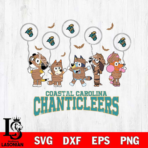 Coastal Carolina Chanticleers Bluey Halloween Spooky Svg Eps Dxf Png File, Digital Download, Instant Download