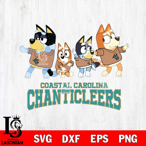 Coastal Carolina Chanticleers Bluey Mode Dance Squats Svg Eps Dxf Png File, Digital Download, Instant Download