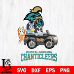 Coastal Carolina Chanticleers Bluey friends car Svg Eps Dxf Png File, NCAA svg, Digital Download, Instant Download