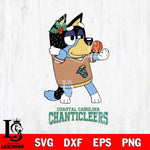 Coastal Carolina Chanticleers Christmas Bluey Bandit Heeler Cut Files,Bluey Cricut,Christmas Svg , Bluey svg , Digital Download, dxf eps png pdf file