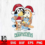 Coastal Carolina Chanticleers Christmas Bluey Family Sport Cut Files,Bluey Cricut,Christmas Svg , Bluey svg , Digital Download, dxf eps png pdf file