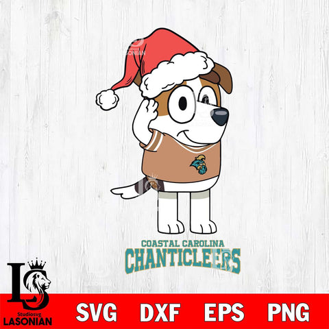 Coastal Carolina Chanticleers Christmas Bluey Jack Sport Cut Files,Bluey Cricut,Christmas Svg , Bluey svg , Digital Download, dxf eps png pdf file