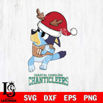 Coastal Carolina Chanticleers Christmas Bluey Santa Claus Cut Files,Bluey Cricut,Christmas Svg , Bluey svg , Digital Download, dxf eps png pdf file