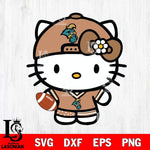 Coastal Carolina Chanticleers Cute Hello Kitty Football 10 Svg Eps Dxf Png File, NCAA svg, Digital Download, Instant Download