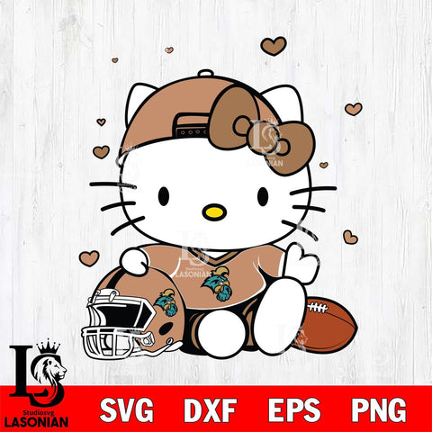 Coastal Carolina Chanticleers Cute Hello Kitty Football Svg Eps Dxf Png File, NCAA svg, Digital Download, Instant Download