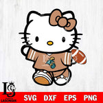 Coastal Carolina Chanticleers Cute Hello Kitty Football 7 Svg Eps Dxf Png File, NCAA svg, Digital Download, Instant Download