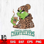 Coastal Carolina Chanticleers Grinch Leopard Christmas Cut Files Cricut, Svg Dxf Eps Png file, Digital download , Silhouette