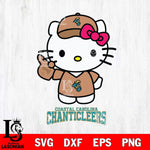 Coastal Carolina Chanticleers Hello Kitty Best Fan Svg Eps Dxf Png File, Digital Download, Instant Download