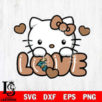 Coastal Carolina Chanticleers Hello Kitty Love Svg Eps Dxf Png File, Digital Download, Instant Download