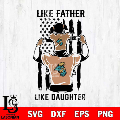 Coastal Carolina Chanticleers Like Father Like Daughter Svg Eps Dxf Png File, Digital Download, Instant Download