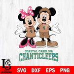 Coastal Carolina Chanticleers Mickey Minnie Mouse Sport Svg Eps Dxf Png File, NCAA svg , File Cut , Digital Download , Instant Download, Cut Svg Files