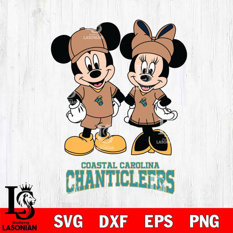 Coastal Carolina Chanticleers Mickey Minnie Rugby Svg Eps Dxf Png File, NCAA svg , File Cut , Digital Download , Instant Download, Cut Svg Files