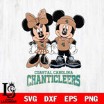 Coastal Carolina Chanticleers Mickey Minnie Rugby ball Svg Eps Dxf Png File, NCAA svg , File Cut , Digital Download , Instant Download, Cut Svg Files