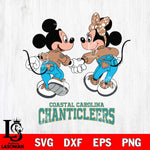 Coastal Carolina Chanticleers Mickey Minnie Valentine Rugby Svg Eps Dxf Png File, Digital Download ,Instant Download, Cricut File