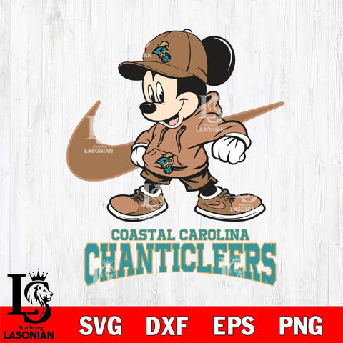 Coastal Carolina Chanticleers Mickey Mouse NIKE, Svg Eps Dxf Png File, Digital Download