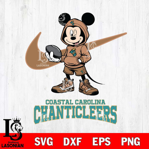 Coastal Carolina Chanticleers Mikey Mouse Disney NIKE, Svg Eps Dxf Png File, Digital Download