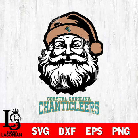 Coastal Carolina Chanticleers Santa Claus Christmas Svg dxf eps png pdf file,NCAA svg,Digital Download,Cricut file