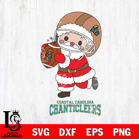 Coastal Carolina Chanticleers Santa Claus Cute Svg dxf eps png pdf file,NCAA svg,Digital Download,Cricut file