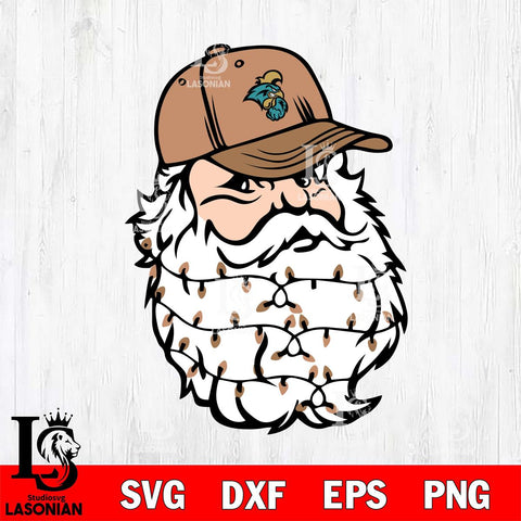 Coastal Carolina Chanticleers Santa Claus Face Svg dxf eps png pdf file,NCAA svg,Digital Download,Cricut file