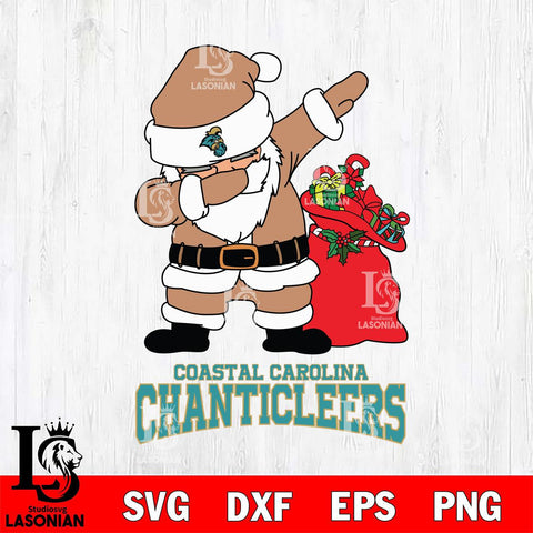 Coastal Carolina Chanticleers Santa Dabbing Christmas Svg dxf eps png pdf file,NCAA svg,Digital Download,Cricut file