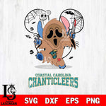 Coastal Carolina Chanticleers Stitch Ghost Face Halloween 2 Svg Eps Dxf Png File, Digital Download, Instant Download