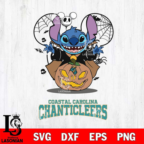 Coastal Carolina Chanticleers Stitch Horror Halloween Svg Eps Dxf Png File, Digital Download, Instant Download