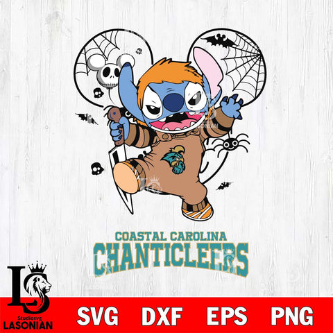 Coastal Carolina Chanticleers Stitch Michael Halloween Svg Eps Dxf Png File, Digital Download, Instant Download