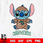 Coastal Carolina Chanticleers Stitch Mummy Svg Eps Dxf Png File, NCAA svg, Digital Download, Instant Download