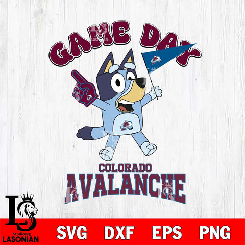 Colorado Avalanche Bluey Game Day Svg Eps Dxf Png File, Digital Download, Instant Download